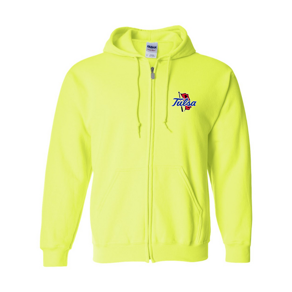 Men's Tulsa Golden Hurricane JERZEES NuBlend Full-Zip Hooded Sweatshirt