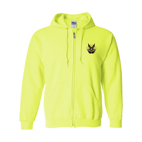 Men's Wolverine 2025 Art  JERZEES NuBlend Full-Zip Hooded Sweatshirt
