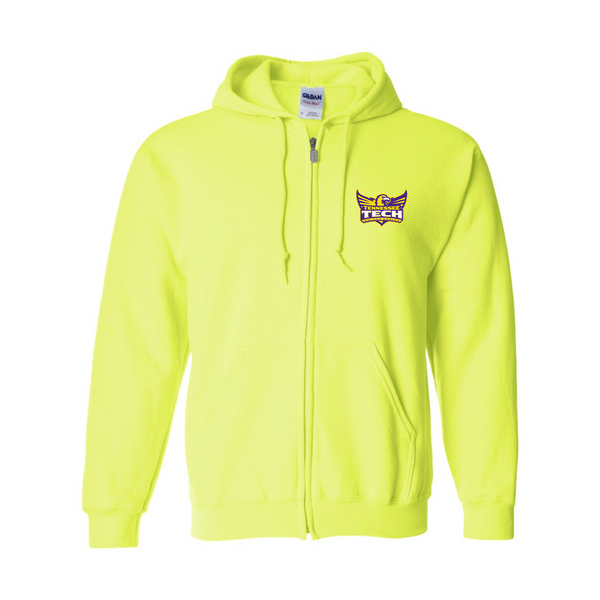 Men's Tennessee Tech Golden Eagles JERZEES NuBlend Full-Zip Hooded Sweatshirt