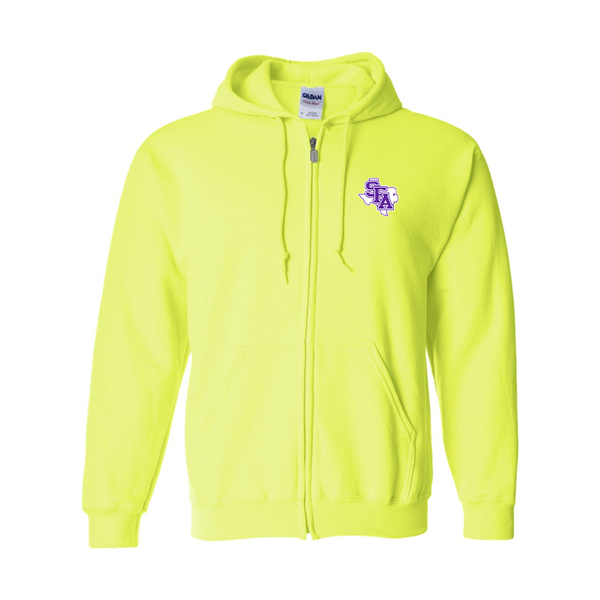 Men's Stephen F. Austin Lumberjacks  Gildan  Heavy Blend Full Zip Hooded Sweatshirt