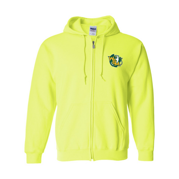Men's William and Mary Tribe  JERZEES NuBlend Full-Zip Hooded Sweatshirt