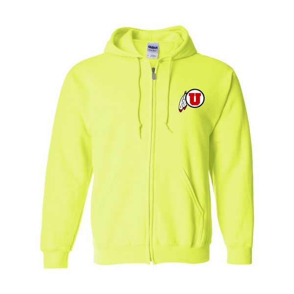 Men's  Utah Utes Gildan  Heavy Blend Full Zip Hooded Sweatshirt