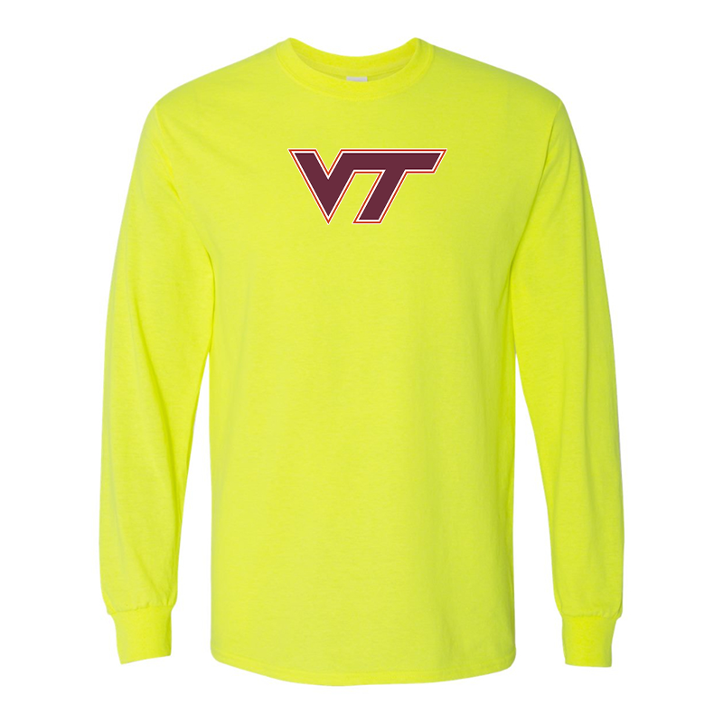 Men's Virginia Tech Hokies  Gildan Heavy Cotton Long Sleeve T-Shirt