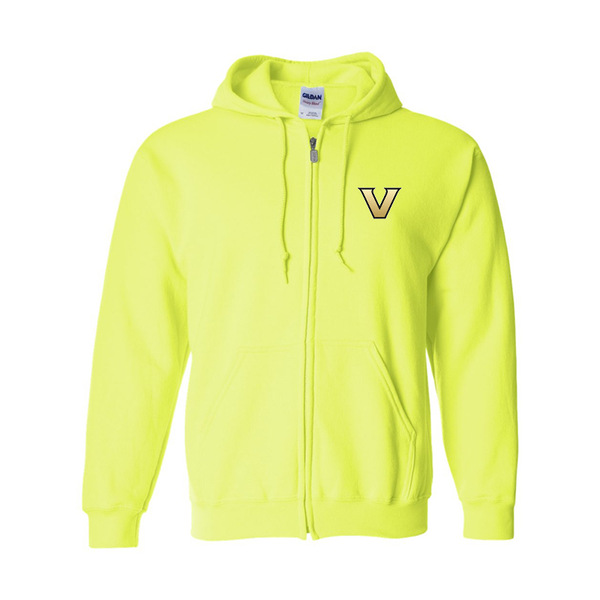 Men's Vanderbilt Commodores Gildan  Heavy Blend Full Zip Hooded Sweatshirt