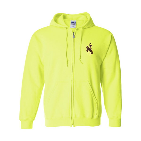 Men's  Wyoming Cowboys JERZEES NuBlend Full-Zip Hooded Sweatshirt