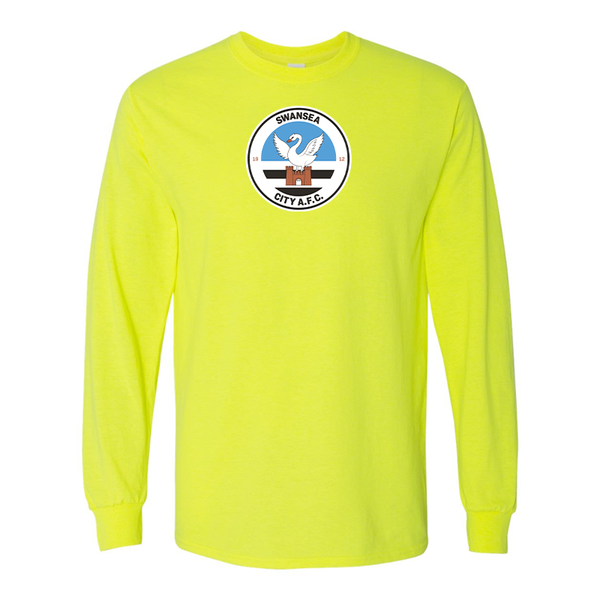 Men's Swansea City Soccer Gildan Heavy Cotton Long Sleeve T-Shirt