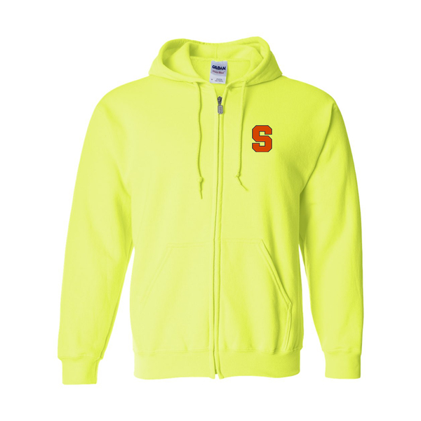 Men's Syracuse Orange Gildan  Heavy Blend Full Zip Hooded Sweatshirt