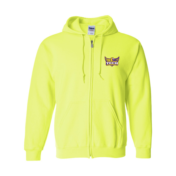 Men's Tennessee Tech Golden Eagles Gildan  Heavy Blend Full Zip Hooded Sweatshirt