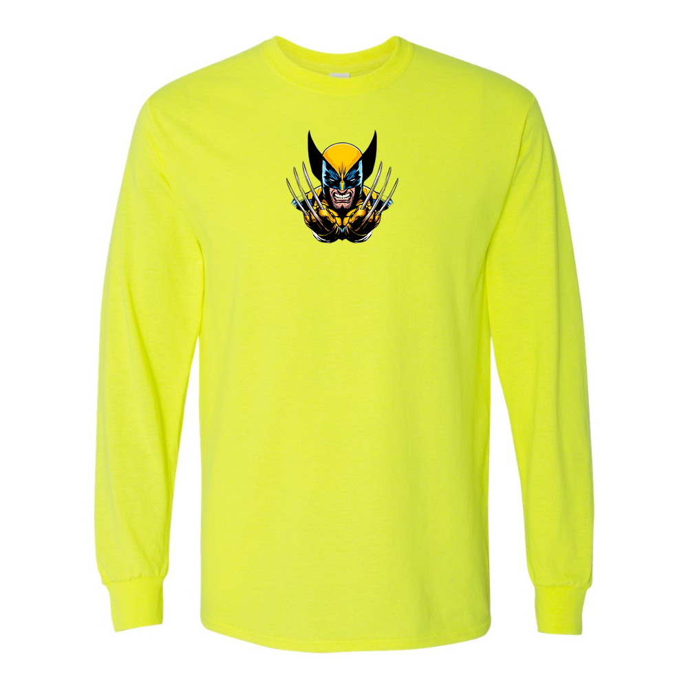 Men's  Wolverine 2025 Art  Gildan Heavy Cotton Long Sleeve T-Shirt