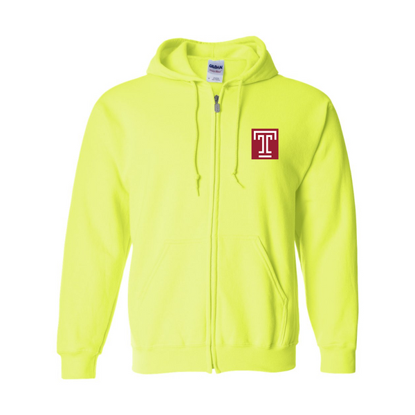 Men's Temple Owls JERZEES NuBlend Full-Zip Hooded Sweatshirt