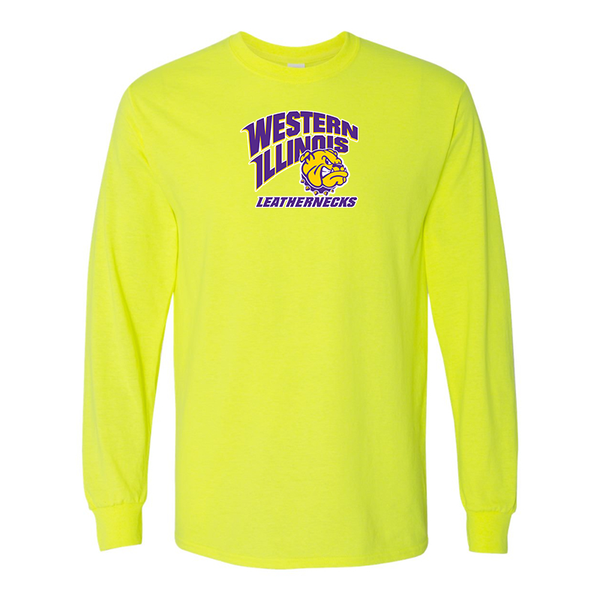 Men's Western Illinois Leathernecks Gildan Heavy Cotton Long Sleeve T-Shirt
