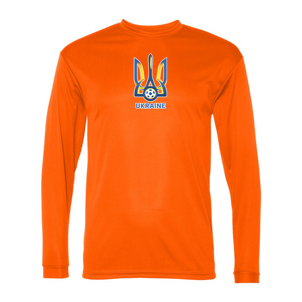 Men's Ukraine National Football Soccer Team Performance Long Sleeve T-Shirt