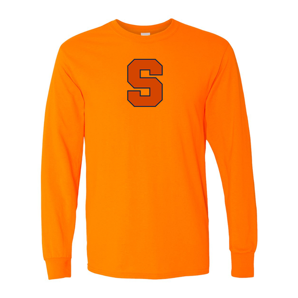 Men's Syracuse Orange Gildan Heavy Cotton Long Sleeve T-Shirt
