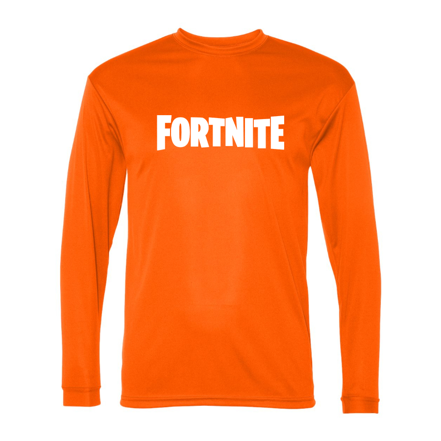 Men’s Fortnite Battle Royale Game- Polyester Long Sleeve T-Shirt