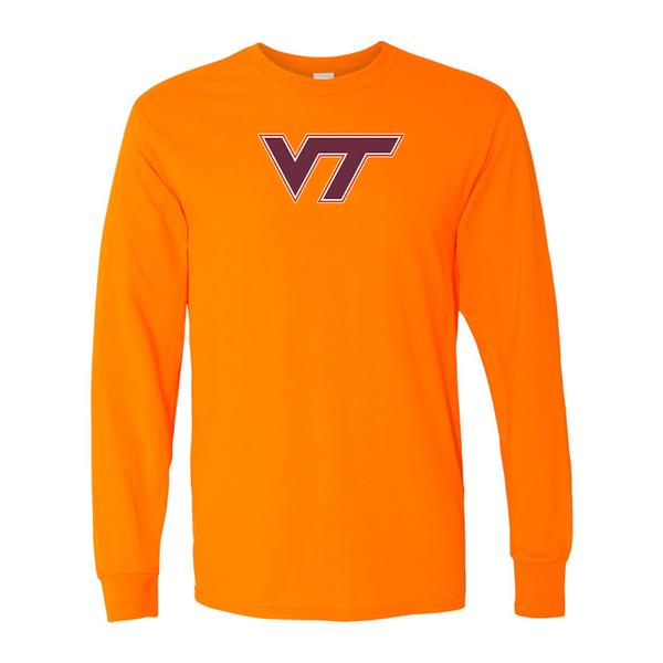 Men's Virginia Tech Hokies  Gildan Heavy Cotton Long Sleeve T-Shirt