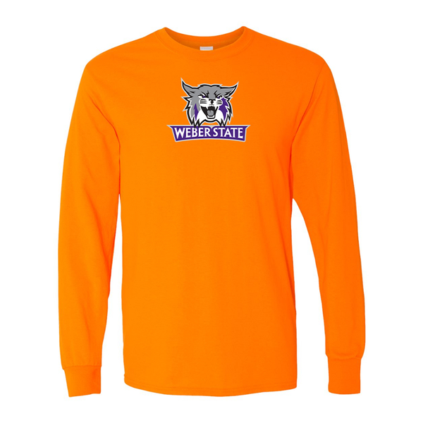 Men's Weber State Wildcats Gildan Heavy Cotton Long Sleeve T-Shirt