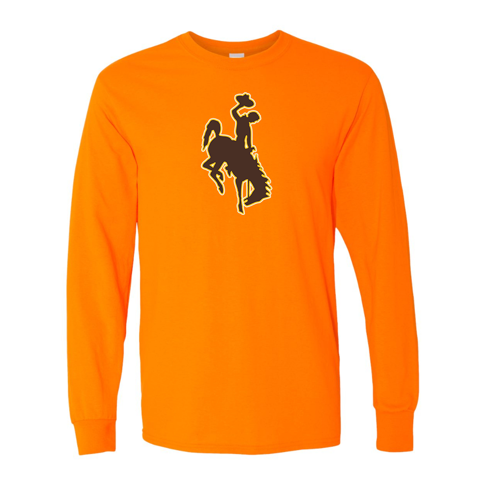 Men's  Wyoming Cowboys Gildan Heavy Cotton Long Sleeve T-Shirt