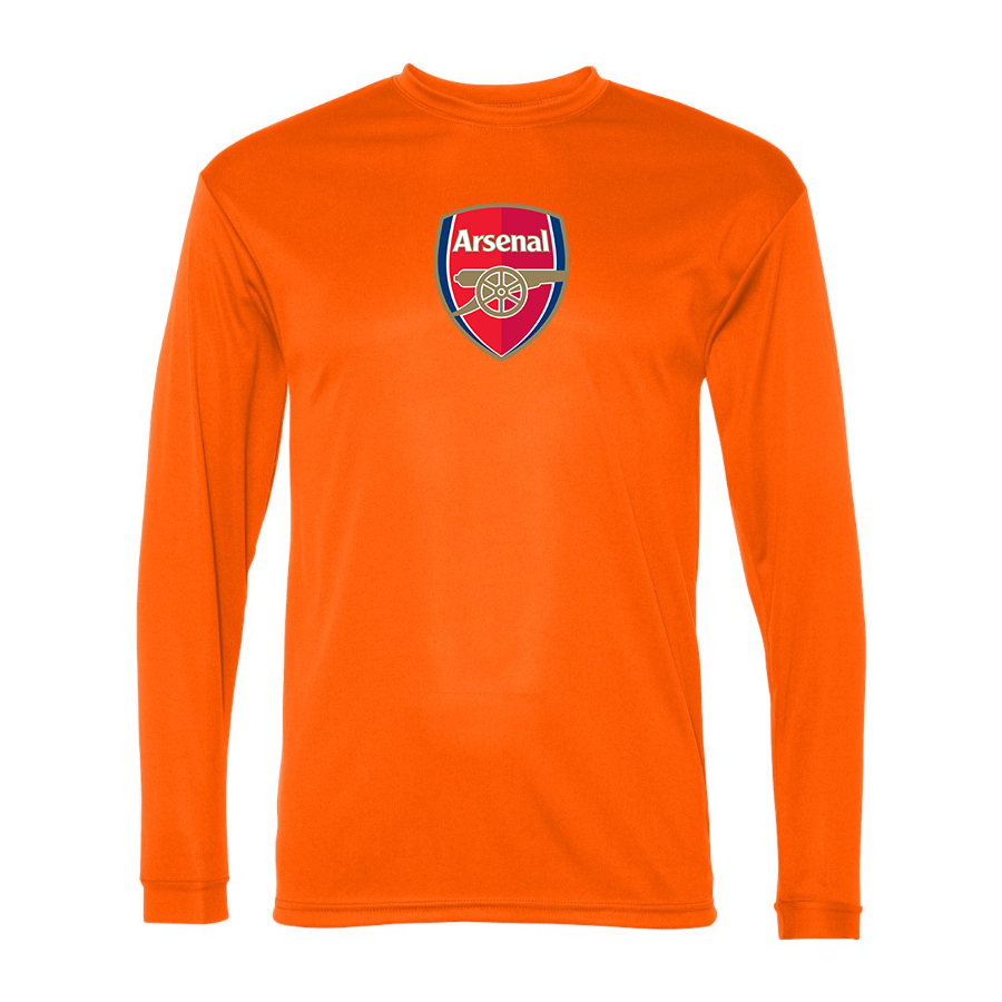Men’s Arsenal Soccer Polyester Long Sleeve T-Shirt