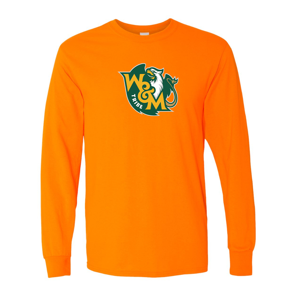 Men's  William and Mary Tribe Gildan Heavy Cotton Long Sleeve T-Shirt