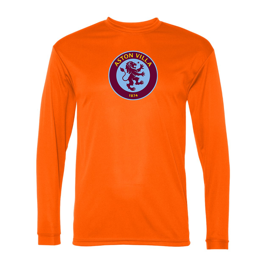 Men's Aston Villa Polyester Long Sleeve T-Shirt