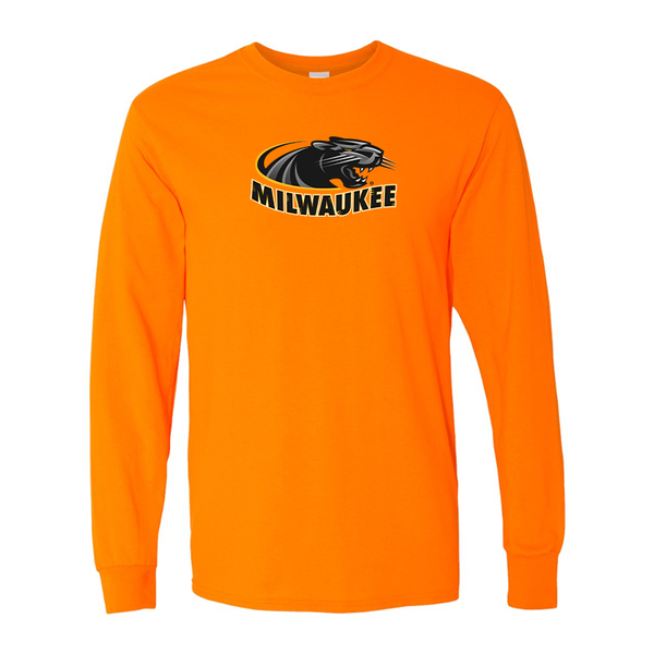 Men's  Wisconsin Milwaukee Panthers Gildan Heavy Cotton Long Sleeve T-Shirt