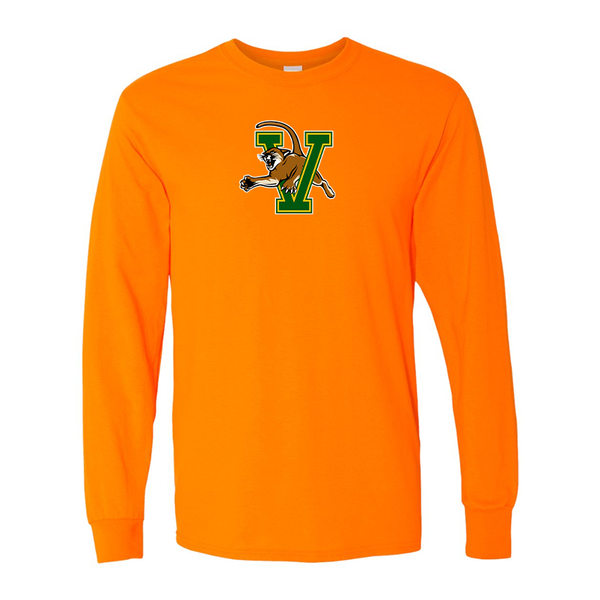 Men's Vermont Catamounts  Gildan Heavy Cotton Long Sleeve T-Shirt