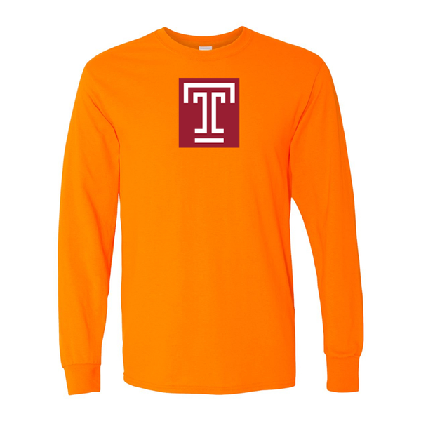 Men's Temple Owls Gildan Heavy Cotton Long Sleeve T-Shirt