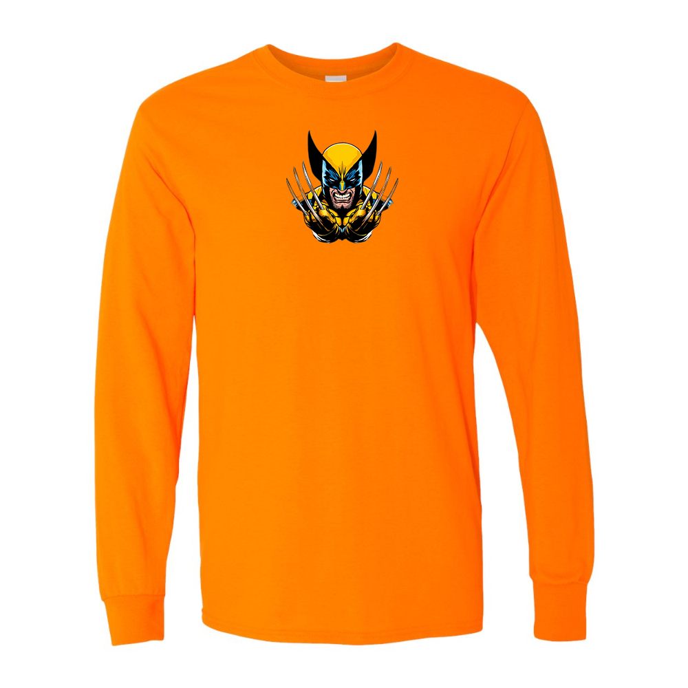 Men's  Wolverine 2025 Art  Gildan Heavy Cotton Long Sleeve T-Shirt