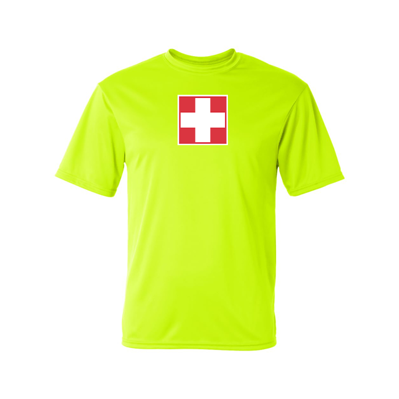 Men's Switzerland National Football Soccer Team Polyester T-Shirt