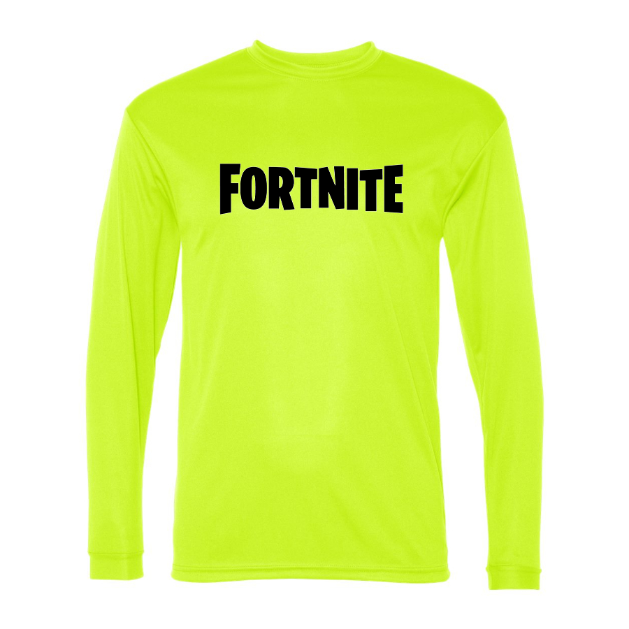 Men’s Fortnite Battle Royale Game- Polyester Long Sleeve T-Shirt