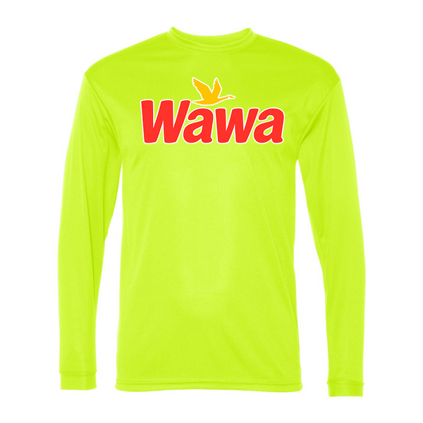 Men's Wawa Gas Station Polyester Long Sleeve T-Shirt