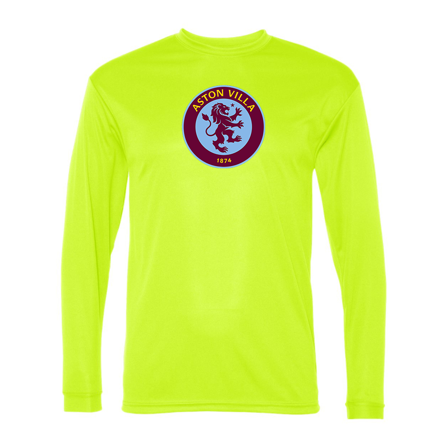 Men's Aston Villa Polyester Long Sleeve T-Shirt