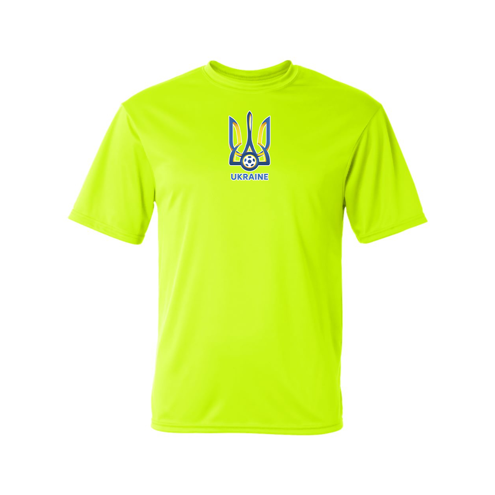 Men's Ukraine National Football Soccer Team Polyester T-Shirt