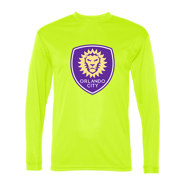 Men's Orlando City Soccer Polyester Long Sleeve T-Shirt