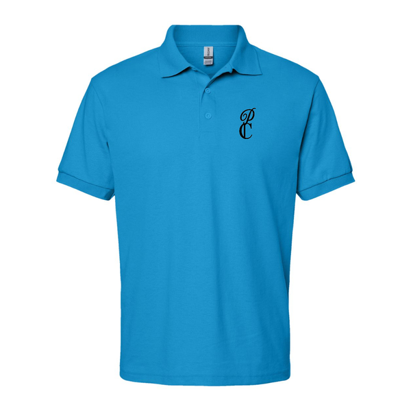 Men's P & C Black   Dry Blend Jersey Polo