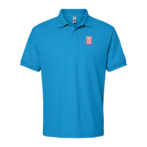 Men's Stoke City Soccer  Gildan Dry Blend Jersey Polo