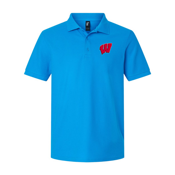 Men's Wisconsin Badgers Gildan Hammer Pique Polo