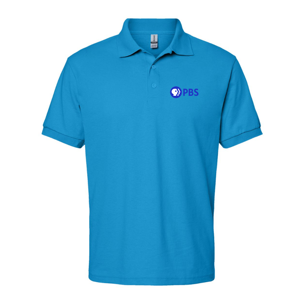 Men's PBS Blue Dry Blend Jersey Polo