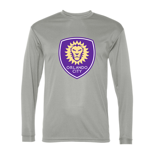 Men's Orlando City Soccer Polyester Long Sleeve T-Shirt