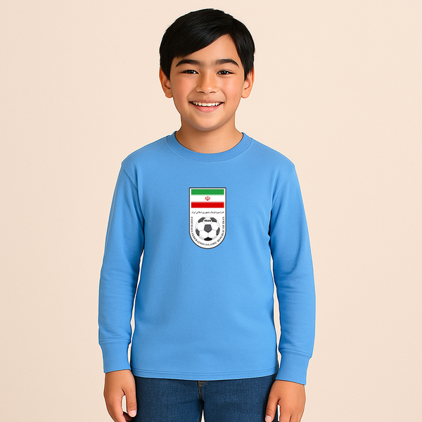 Youth Kids Iran National Soccer Team Long Sleeve T-Shirt