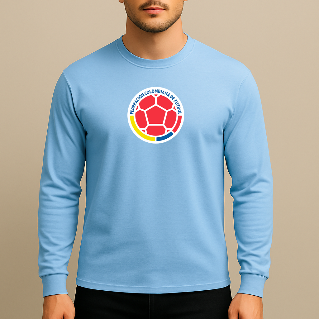 Men's Colombia National Soccer Team Long Sleeve T-Shirt