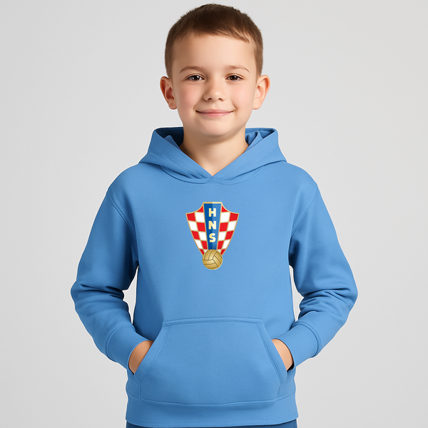 Youth Kids Croatia National Soccer Team Pullover Hoodie