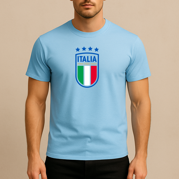 Men's Italy National Soccer Team Cotton T-Shirt
