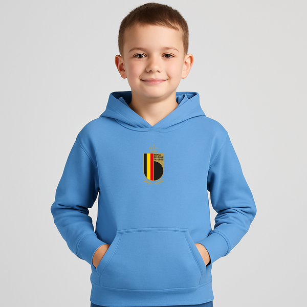 Youth Kids Belgium National Soccer Team Pullover Hoodie