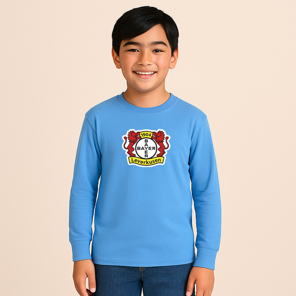Youth Kids Bayer Leverkusen FC Long Sleeve T-Shirt