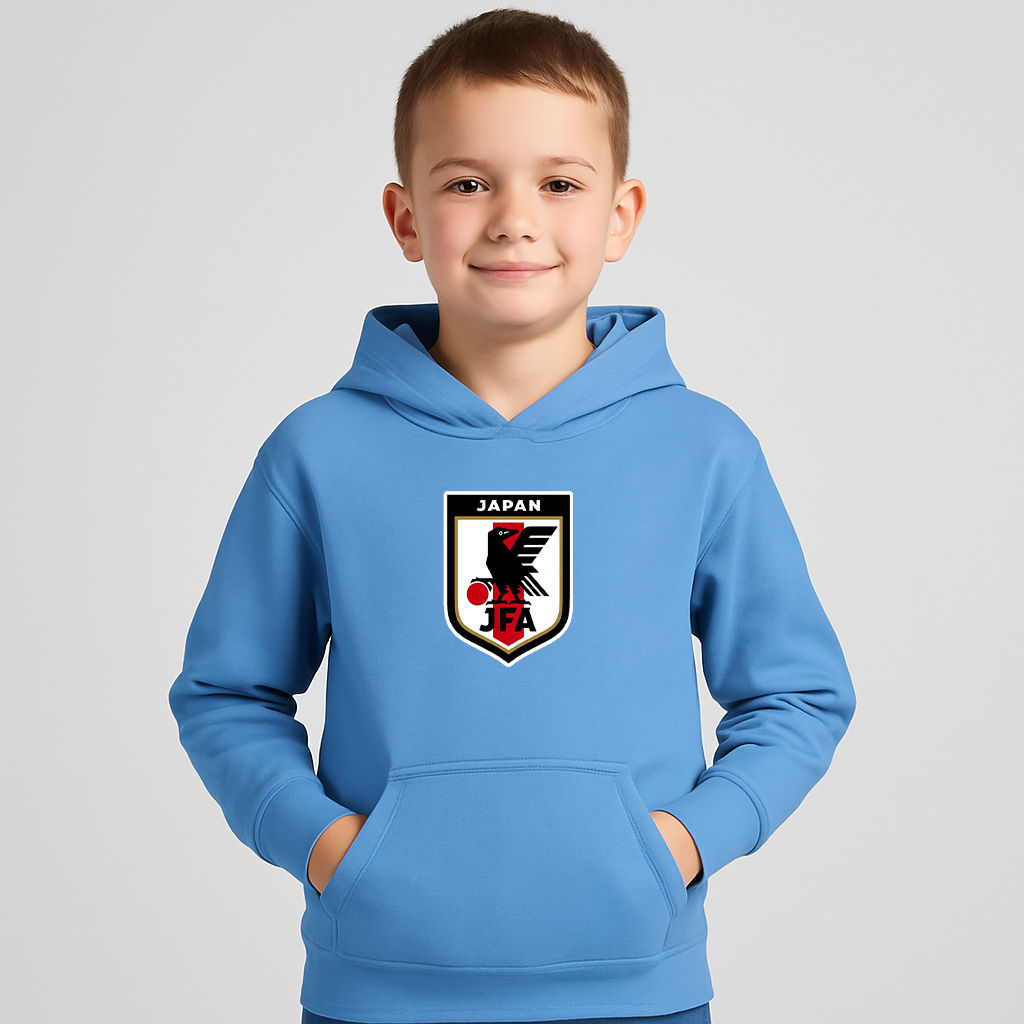 Youth Kids Japan National Soccer Team Pullover Hoodie