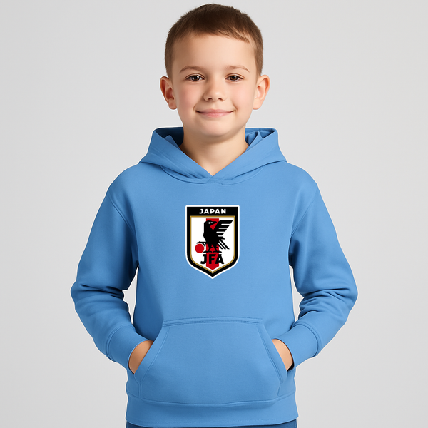 Youth Kids Japan National Soccer Team Pullover Hoodie