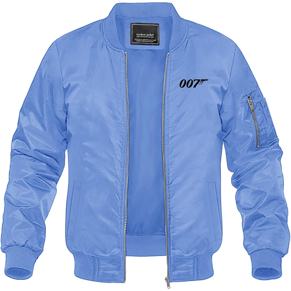 Men's 007 James Bond Movie Lightweight Bomber Jacket Windbreaker Softshell Varsity Jacket Coat