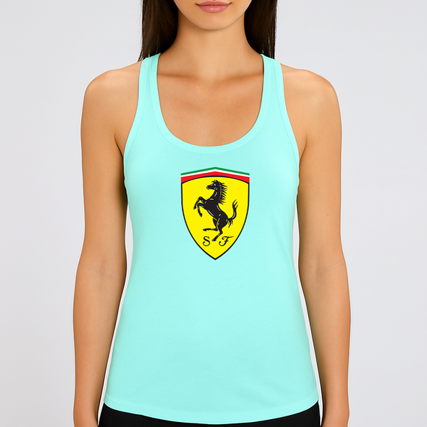 Women's Ferrari Motorsport Car Racerback Tank Top