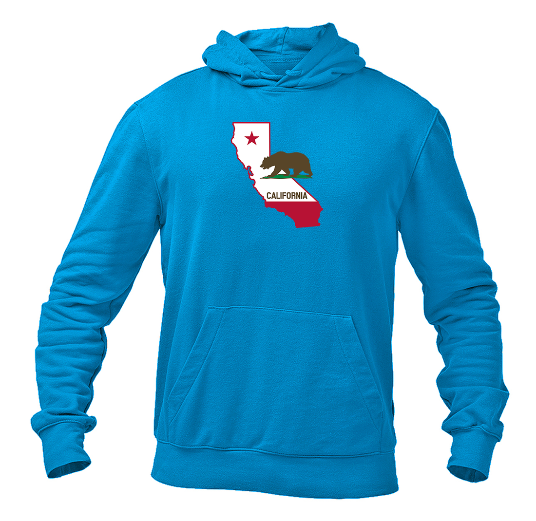 Men's California Bear Map Pullover Hoodie